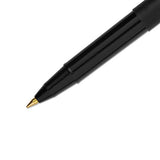 Onyx Stick Roller Ball Pen, Fine 0.7mm, Black Ink, Black Matte Barrel, 72-pack