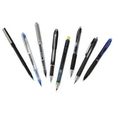 Onyx Stick Roller Ball Pen, Fine 0.7mm, Blue Ink, Black Matte Barrel, 72-pack