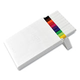 Emott Porous Point Pens, Fine 0.4 Mm, Assorted Ink, White Barrel, 5-set