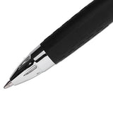 Signo 207 Retractable Gel Pen, 0.7mm, Black Ink, Smoke-black Barrel, Dozen