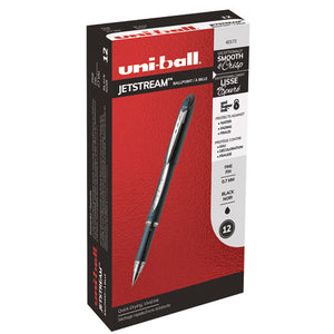 Jetstream Stick Ballpoint Pen, Fine 0.7 Mm, Black Ink, Black Barrel