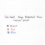 Onyx Stick Roller Ball Pen, Micro 0.5mm, Black Ink, Black Matte Barrel, Dozen