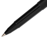 Onyx Stick Roller Ball Pen, Micro 0.5mm, Black Ink, Black Matte Barrel, Dozen