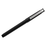 Stick Roller Ball Pen, Fine 0.7mm, Black Ink, Black Matte Barrel, Dozen