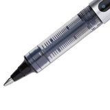 Vision Stick Roller Ball Pen, Fine 0.7mm, Black Ink, Black-gray Barrel, Dozen