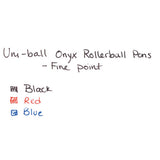 Onyx Stick Roller Ball Pen, Fine 0.7mm, Black Ink, Black Matte Barrel, Dozen