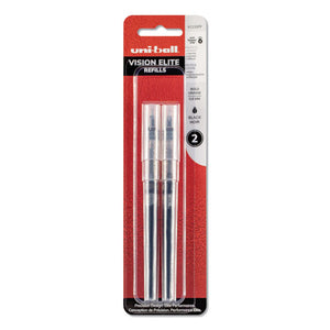 Refill For Vision Elite Roller Ball Pens, Bold Point, Black Ink, 2-pack