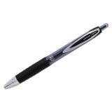 Signo 207 Retractable Gel Pen, Micro 0.5mm, Black Ink, Smoke-black Barrel, Dozen