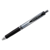 Signo Retractable Gel Pen, 0.7mm, Black Ink, Black-metallic Barrel, Dozen