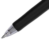 Signo Retractable Gel Pen, 0.7mm, Black Ink, Black-metallic Barrel, Dozen