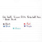 Vision Elite Stick Roller Ball Pen, Bold 0.8mm, Purple Ink, White-purple Barrel