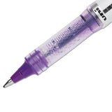 Vision Elite Stick Roller Ball Pen, Bold 0.8mm, Purple Ink, White-purple Barrel