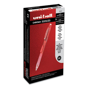 Chroma Mechanical Pencil, 0.7 Mm, Hb (#2), Black Lead, Red Barrel, Dozen