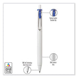 Unione Gel Pen, Retractable, Medium 0.7 Mm, Blue Ink, White Barrel, Dozen