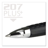 207 Plus+ Gel Pen, Retractable, Medium 0.7 Mm, Black Ink, Black Barrel, 36-pack