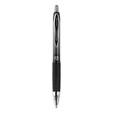 207 Plus+ Gel Pen, Retractable, Medium 0.7 Mm, Blue Ink, Black Barrel, Dozen