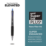 207 Plus+ Gel Pen, Retractable, Medium 0.7 Mm, Blue Ink, Black Barrel, Dozen