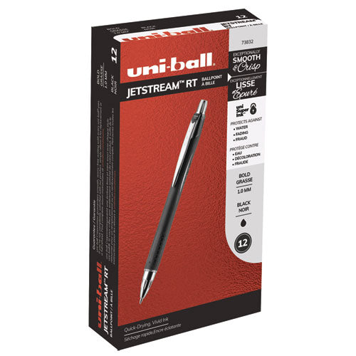 Jetstream Retractable Ballpoint Pen, Bold 1mm, Black Ink, Black Barrel