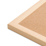 Cork Bulletin Board, 47 X 35, Natural Surface, Birch Frame