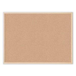 Cork Bulletin Board, 47 X 35, Natural Surface, Birch Frame