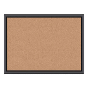 Cork Bulletin Board, 24 X 18, Natural Surface, Black Frame