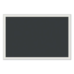 Magnetic Chalkboard With Decor Frame, 30 X 20, Black Surface-white Frame