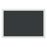 Magnetic Chalkboard With Decor Frame, 30 X 20, Black Surface-white Frame