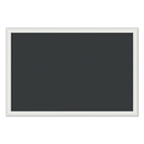 Magnetic Chalkboard With Decor Frame, 30 X 20, Black Surface-white Frame