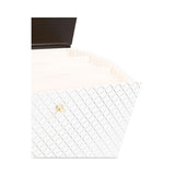 Expanding File Box, 5.25" Expansion, 19 Sections, Letter Size, White-black-gold