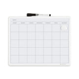 Magnetic Dry Erase Monthly Calendar, 14 X 11.66, White Surface And Frame