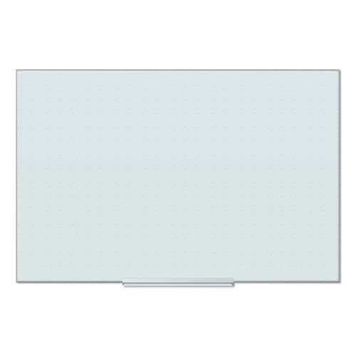 Floating Glass Ghost Grid Dry Erase Board, 36 X 24, White