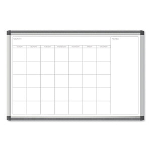 Pinit Magnetic Dry Erase Undated One Month Calendar, 36 X 24, White