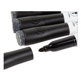 Medium Point Low-odor Dry-erase Markers With Erasers, Black, Dozen
