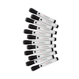 U-defense Antimicrobial Dry-erase Markers, Broad Chisel Tip, Black, 12-pack