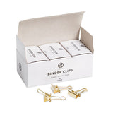 Binder Clips, Small, Gold, 72-pack