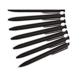 Monterey Ballpoint Pen, Medium 1 Mm, Black Ink, Black Barrel, Dozen