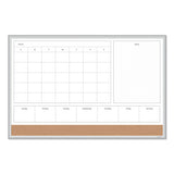 4n1 Magnetic Dry Erase Combo Board, 36 X 24, White-natural