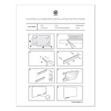 Floating Glass Dry Erase Board, 72 X 36, White