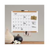 Pinit Magnetic Dry Erase Calendar With Plastic Frame, 20 X 16, White Surface And Frame