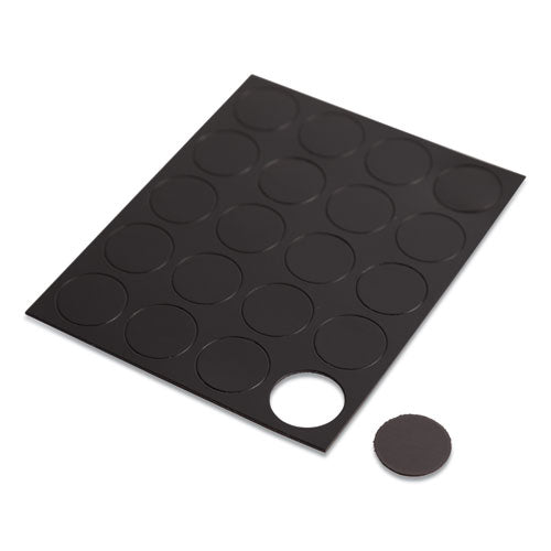 Heavy-duty Board Magnets, Circles, Black, 0.75