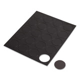 Heavy-duty Board Magnets, Circles, Black, 0.75", 20-pack