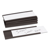Magnetic Card Holders, 3 X 1.75, Black, 10-pack