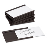 Magnetic Card Holders, 3 X 1.75, Black, 10-pack