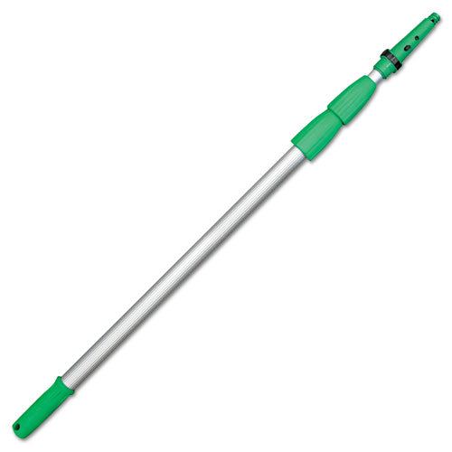 Opti-loc Aluminum Extension Pole, 18ft, Three Sections, Green-silver