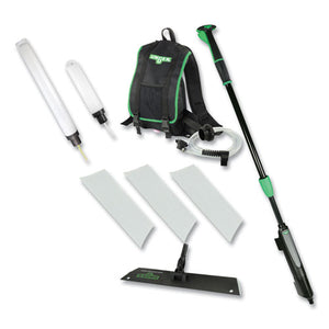 Excella Floor Finishing Kit, 20" Head, 48" To 65" Black/green Plastic Handle