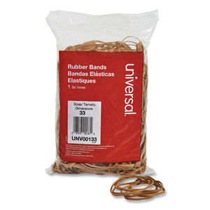 Rubber Bands, Size 33, 0.04" Gauge, Beige, 1 Lb Box, 640-pack