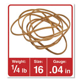 Rubber Bands, Size 16, 0.04" Gauge, Beige, 4 Oz Box, 475-pack