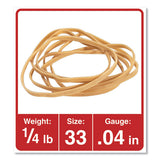 Rubber Bands, Size 33, 0.04" Gauge, Beige, 4 Oz Box, 160-pack