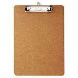 Hardboard Clipboard, 1-2" Capacity, Holds 8 1-2w X 12h, Brown, 6-pack