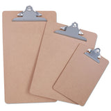 Hardboard Clipboard, 3-4" Capacity, 5 X 8 Sheets, Brown, 3-pack